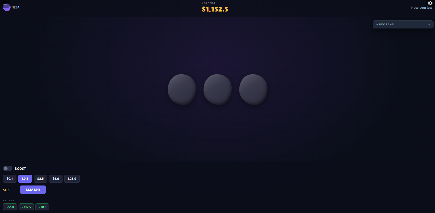 Game screen